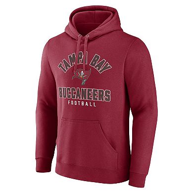 Men's Fanatics Branded Red Tampa Bay Buccaneers Between the Pylons Pullover Hoodie