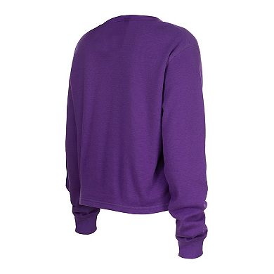 Women's New Era Purple Minnesota Vikings Thermal Crop Long Sleeve T-Shirt