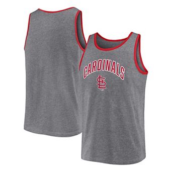 Men's Profile Heather Charcoal St. Louis Cardinals Big & Tall Arch Over Logo Tank Top