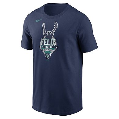 Men's Nike Felix Hernandez Navy Seattle Mariners 2023 Hall of Fame T-Shirt
