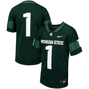 Youth Nike #1 Green Michigan State Spartans Football Game Jersey