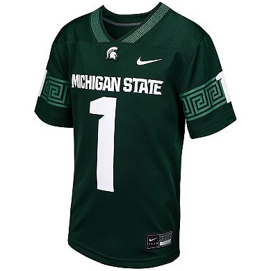 Youth Nike # Green Michigan State Spartans Football Game Jersey