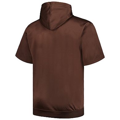 Men's Profile Brown San Diego Padres Big & Tall Contrast Short Sleeve Pullover Hoodie