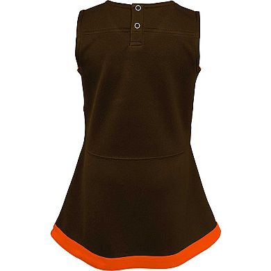 Girls Infant Brown Cleveland Browns Cheer Captain Jumper Dress