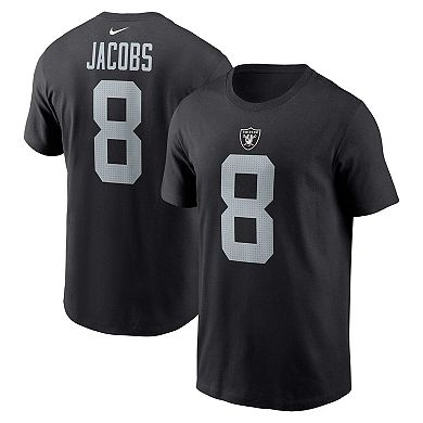 Men's Nike Josh Jacobs  Black Las Vegas Raiders  Player Name & Number T-Shirt