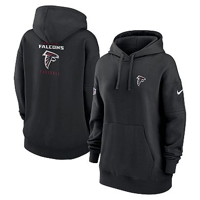 Women's Nike Black Atlanta Falcons 2023 Sideline Club Fleece Pullover ...