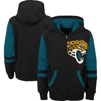 Preschool Black Jacksonville Jaguars Stadium Color Block Full-Zip Hoodie