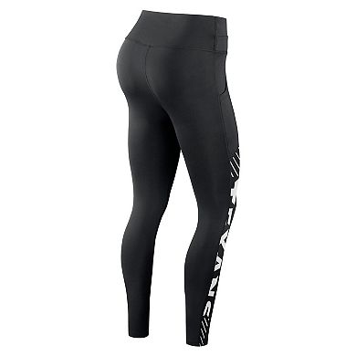Women's Nike Black Houston Texans Yard Line Crossover Leggings
