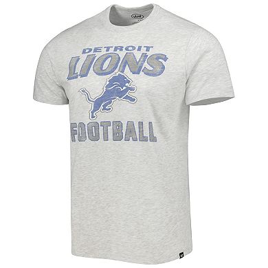 Men's '47 Heathered Gray Detroit Lions Dozer Franklin Lightweight T-Shirt
