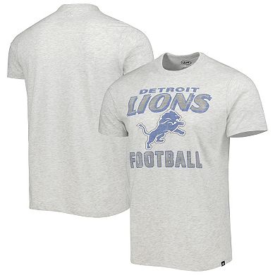 Men's '47 Heathered Gray Detroit Lions Dozer Franklin Lightweight T-Shirt