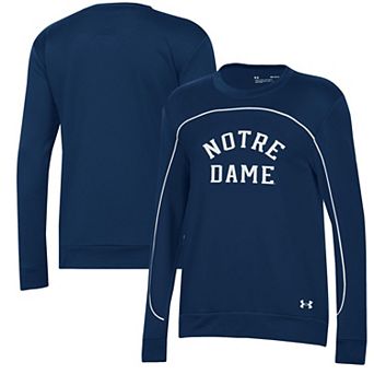 Women's Under Armour Navy Notre Dame Fighting Irish Colorblock Pullover Sweatshirt