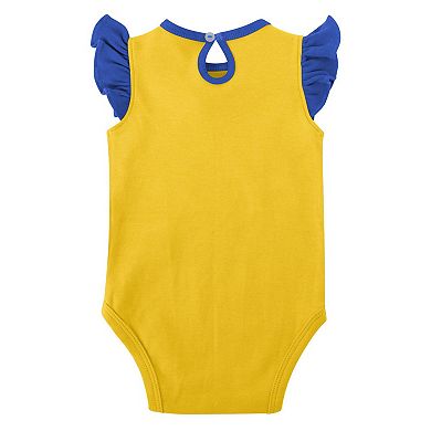 Girls Newborn & Infant Royal/Gold Los Angeles Rams Spread the Love 2-Pack Bodysuit Set