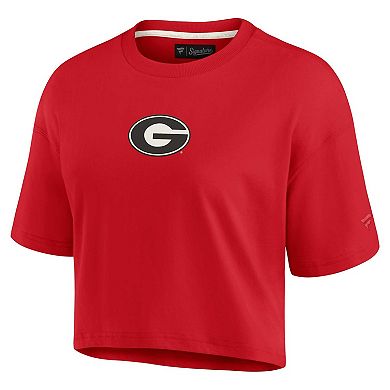 Women's Fanatics Signature Red Georgia Bulldogs Super Soft Boxy Cropped T-Shirt