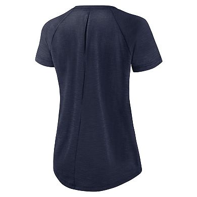 Women's Nike White/Heather Scarlet Tennessee Titans Back Slit Lightweight Fashion T-Shirt