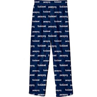 Youth Navy New England Patriots Team-Colored Printed Pajama Pants