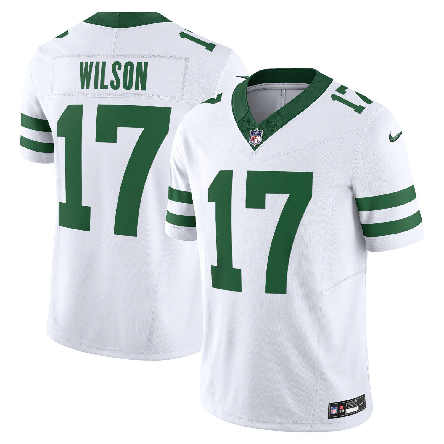 Men's Nike Garrett Wilson Legacy White New York Jets Vapor F.U.S.E ...