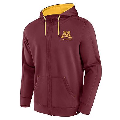 Men's Fanatics Branded Maroon Minnesota Golden Gophers Power Index Full-Zip Hoodie