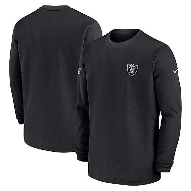 Men's Nike Black Las Vegas Raiders 2023 Sideline Long Sleeve ...