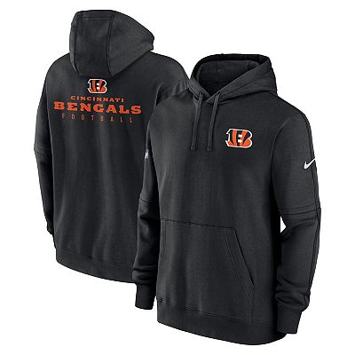 Men s Nike Black Cincinnati Bengals Sideline Club Fleece Pullover Hoodie
