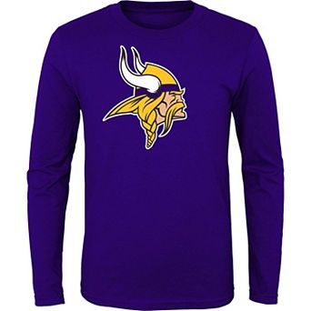 Youth Purple Minnesota Vikings Primary Logo Long Sleeve T-Shirt