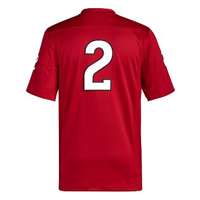 Men's adidas #2 Scarlet Rutgers Scarlet Knights Premier Football Jersey