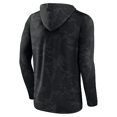Men's Fanatics Branded Black Oregon State Beavers Camo Hoodie Long Sleeve T-Shirt