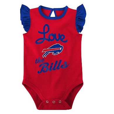Girls Newborn & Infant Royal/Red Buffalo Bills Spread the Love 2-Pack Bodysuit Set