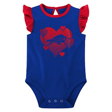 Girls Newborn & Infant Royal/Red Buffalo Bills Spread the Love 2-Pack Bodysuit Set