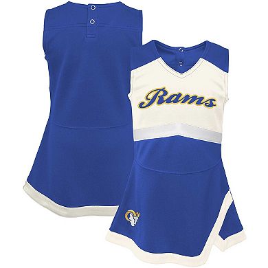Girls Infant Royal Los Angeles Rams Cheer Captain Jumper Dress