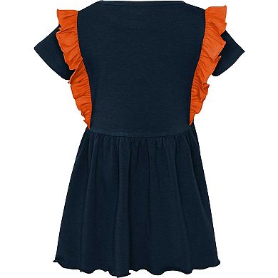 Girls Preschool Navy Chicago Bears Too Cute Tri-Blend Dress