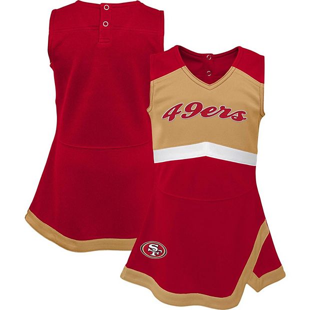 49ers jersey dress G-III Apparel Girls Toddler Scarlet San Francisco 49ers Stadium Lights Fashion Jersey Dress, Toddler Unisex, Size: 2T, Red