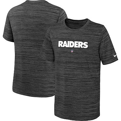 Youth Nike Black Las Vegas Raiders Sideline Velocity Performance T-Shirt