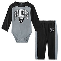 Las Vegas Raiders Newborn Allover Print Raglan Full-Zip Jumper - Black