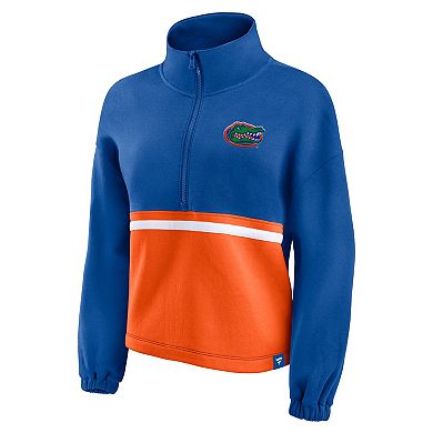 Women's Fanatics Branded Royal Florida Gators Fleece Half-Zip Jacket
