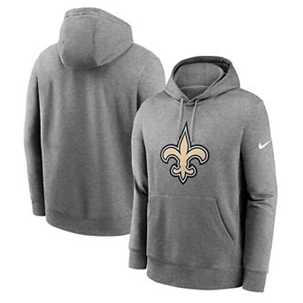 Men's Nike Heather Charcoal New Orleans Saints Big & Tall Rewind Club Fleece Pullover Hoodie