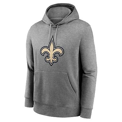Men's Nike Heather Charcoal New Orleans Saints Big & Tall Rewind Club Fleece Pullover Hoodie