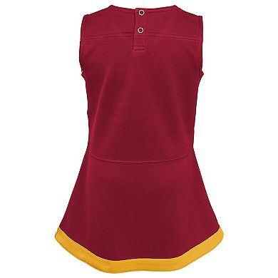 Girls Toddler Cardinal/Gold USC Trojans Two-Piece Cheer Captain Jumper Dress & Bloomers Set