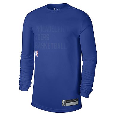 Unisex Nike Royal Philadelphia 76ers 2023/24 Legend On-Court Practice Long Sleeve T-Shirt