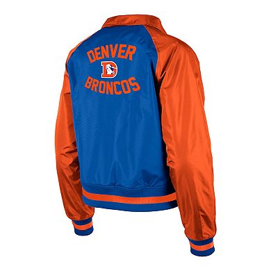 Women's New Era Royal Denver Broncos Coaches Raglan Full-Snap Jacket