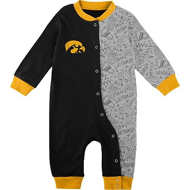 Infant Black Iowa Hawkeyes Playbook Two-Tone Sleeper
