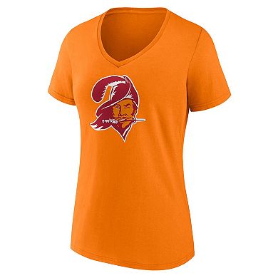 Women's Fanatics Branded Tom Brady Orange Tampa Bay Buccaneers Throwback Player Icon Name & Number T-Shirt