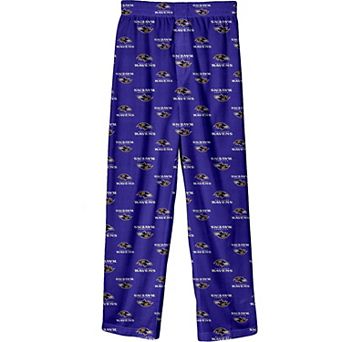 Youth Purple Baltimore Ravens Team-Colored Printed Pajama Pants