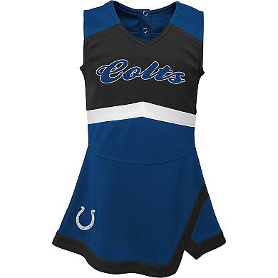 Girls Infant Royal Indianapolis Colts Cheer Captain Jumper Dress