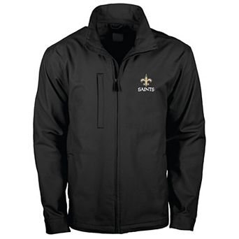 Men's Dunbrooke Black New Orleans Saints Journey Workwear Tri-Blend Full-Zip Jacket