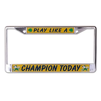 WinCraft Notre Dame Fighting Irish Play Like A Champion Printed Metal License Plate Frame