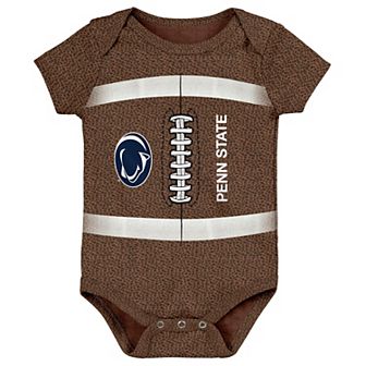 Newborn & Infant Brown Penn State Nittany Lions Catch Me Football Bodysuit