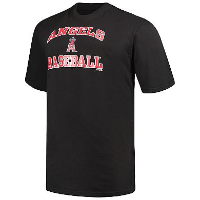 Men's Profile Black/Heather Gray Los Angeles Angels Big & Tall T-Shirt Combo Pack