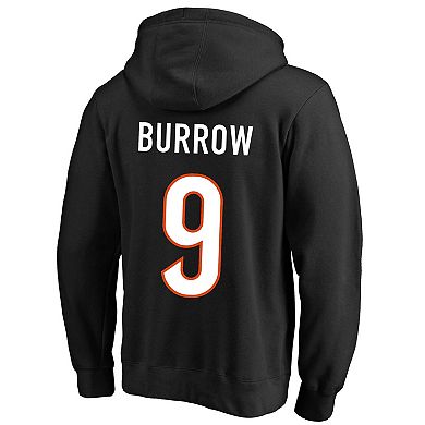 Men's Fanatics Branded Joe Burrow Black Cincinnati Bengals Big & Tall Fleece Name & Number Pullover Hoodie