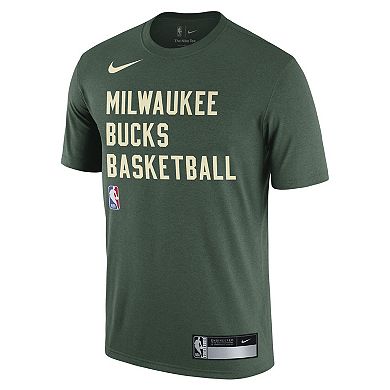 Men's Nike Hunter Green Milwaukee Bucks 2023/24 Sideline Legend Performance Practice T-Shirt