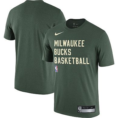 Men's Nike Hunter Green Milwaukee Bucks 2023/24 Sideline Legend Performance Practice T-Shirt